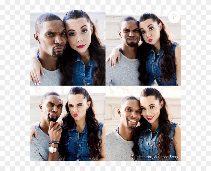 Chris Bosh Et Sa Femme Adrienne Sont Devenus Le - Friendship Clipart