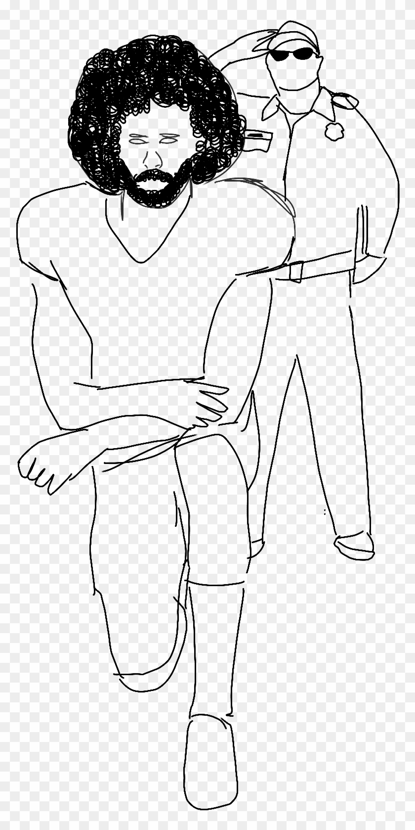 Protests, Patriotism, And Police Brutality In Trump's - Sketch Clipart