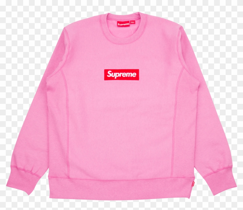 Supreme Box Logo Crewneck Fw15 Heather Pink Clipart #3907417