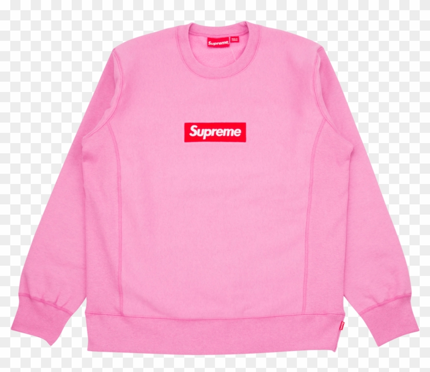 Supreme Box Logo Crewneck Fw15 Heather Pink Clipart