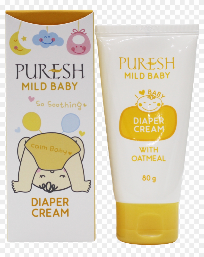 Puresh Baby Mild Diaper Cream Type Powder 80g - Sunscreen Clipart #3907571