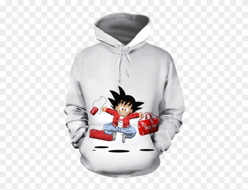 Dragon Ball Z Supreme Bag Red Shirt Son Goku White - Axolotl Hoodie Clipart #3907730