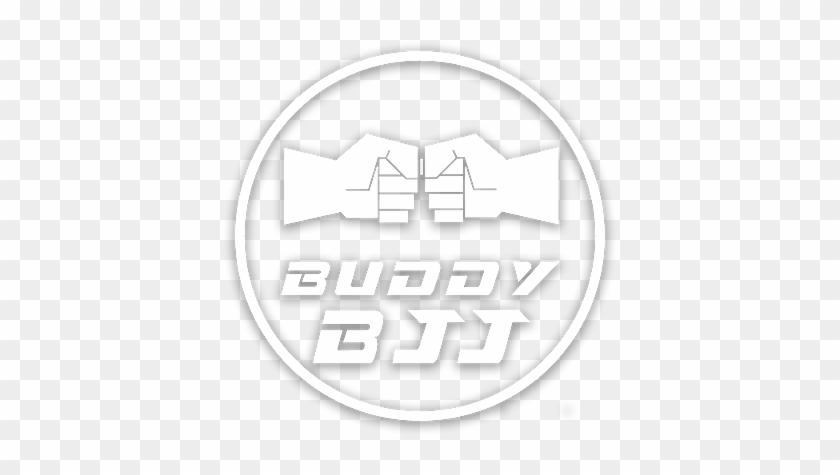 Buddy Bjj Logo White Dropshadow V01 - Emblem Clipart
