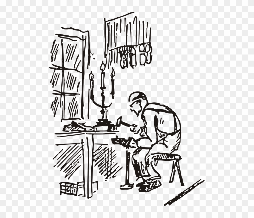 Shoemaker, Crafts, Repair, Shoes, No Background, Man - Shoemaking Clipart