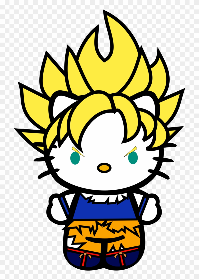 Hello Vegeta, Hello Super Saiyan Vegeta, Hello - Hello Kitty Colour Clipart #3908305