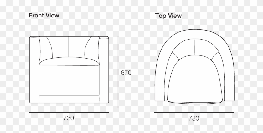 View All Configurations - Tub Chair Top View Clipart