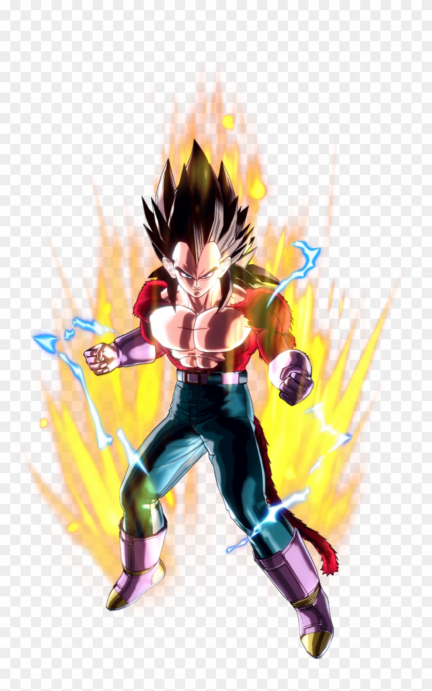 Article By Nick - Dragon Ball Xenoverse 2 Vegeta Ssj4 Clipart #3908635