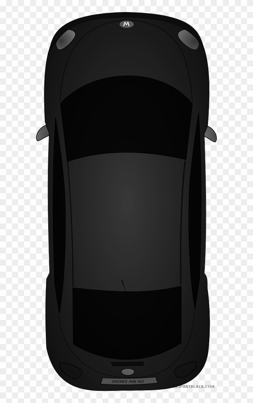 Car Top View Transportation Free Black White Clipart - Shoulder Bag - Png Download #3908992