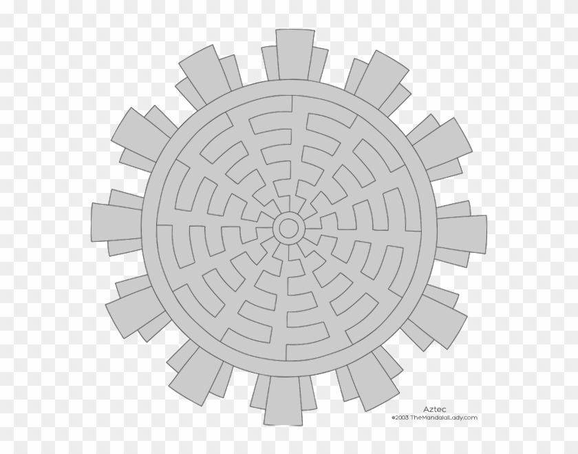 Aztec Mandala - Light Grey - February Calendar Activity Month For Preschool Clipart #3909296