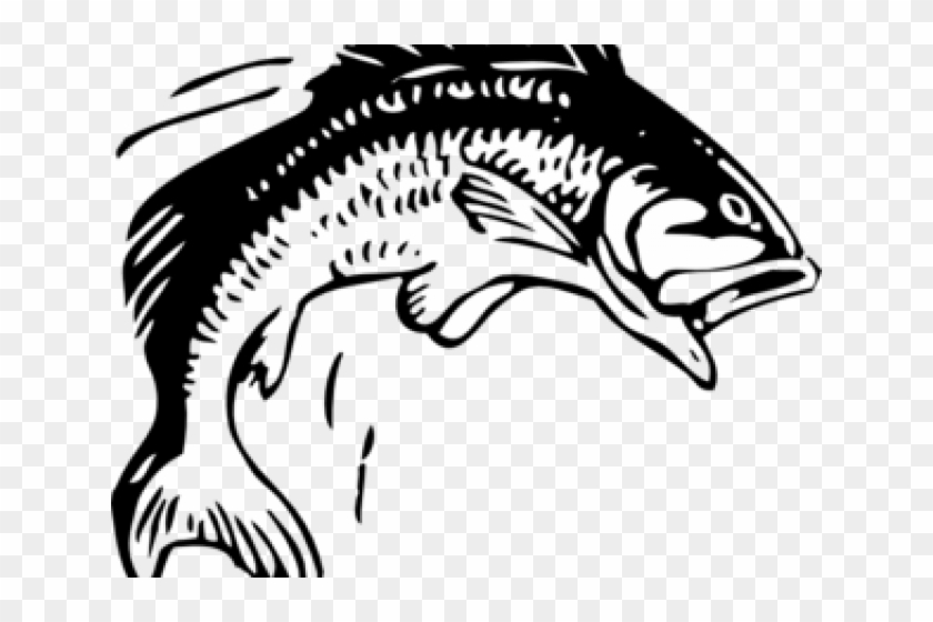 Black And White Fish Cartoon Clipart