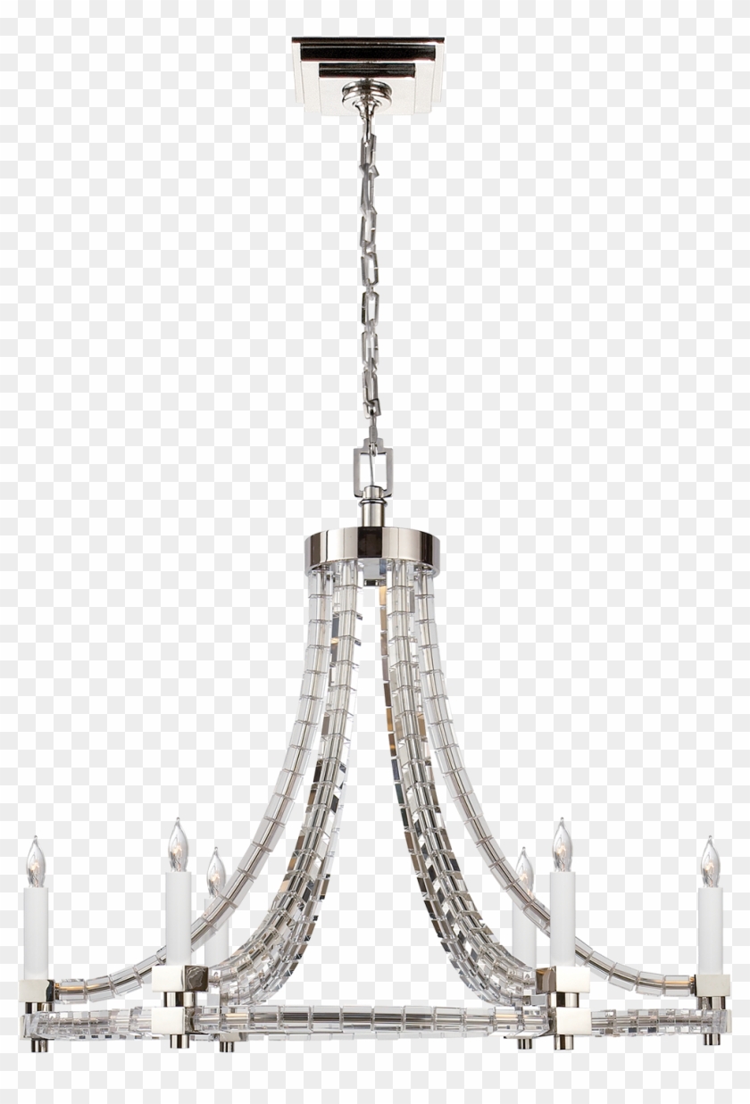 Crystal Cube Round Flatline Chandelier In Polished - Ceiling Fixture Clipart #3911463