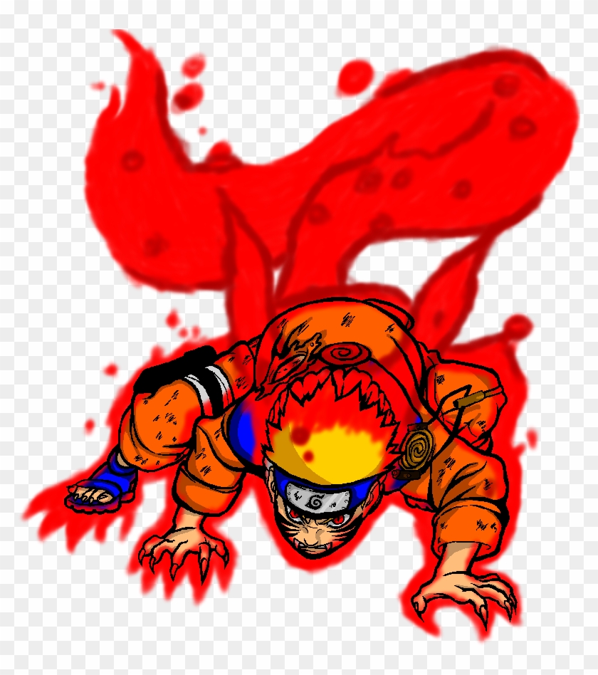 Tailed Stage With - Naruto First Stage Nine Tails Clipart #3911697