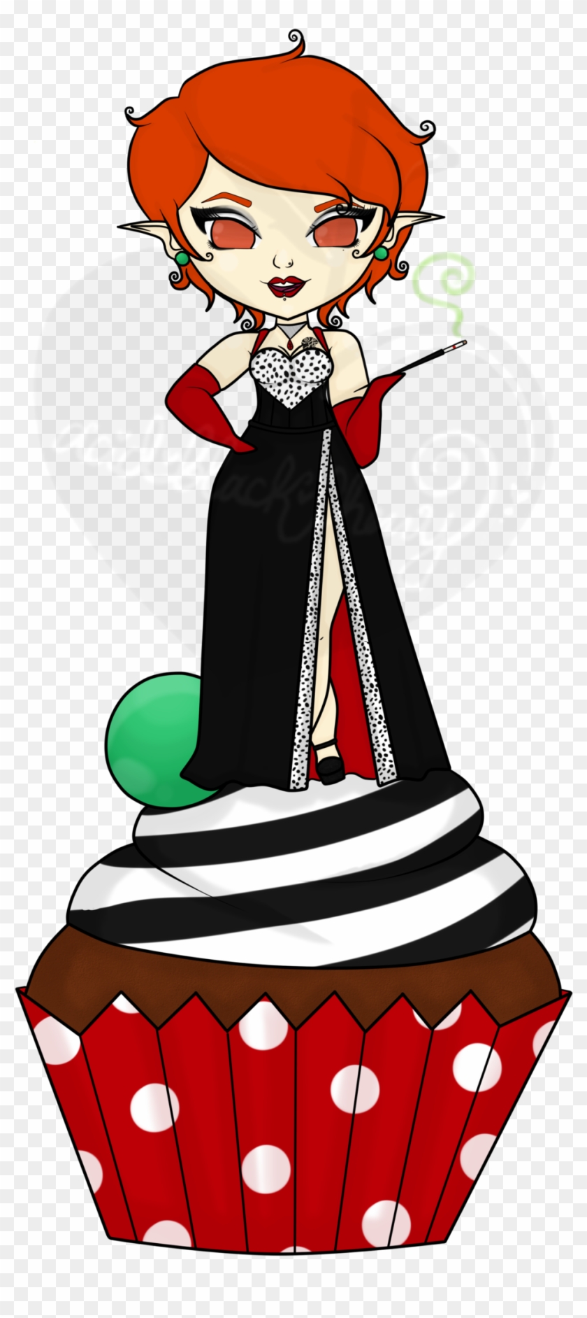 My Oc Elisha Dressed As Cruella De Vil From Disney's - Cartoon Clipart