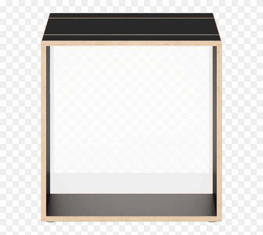 Black Cube With Glossy Transparent Acrylic Glass Opal - Wood Clipart