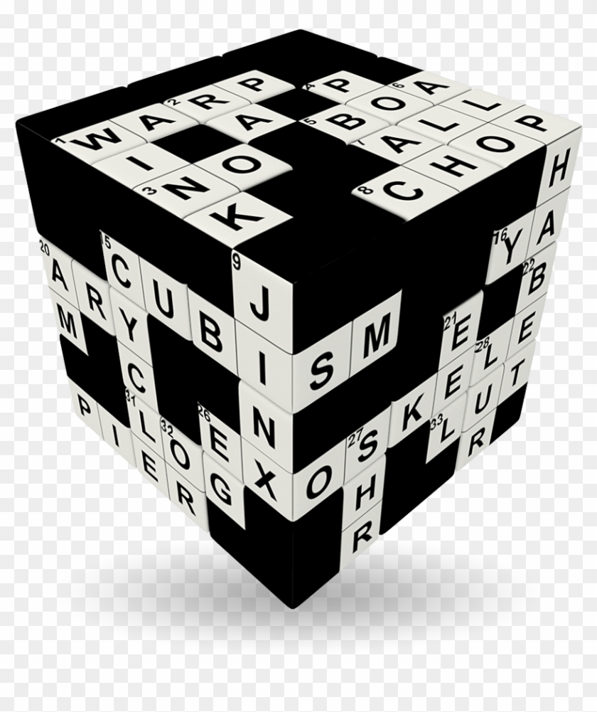 V-udoku Crosswords - Crossword Cube Clipart