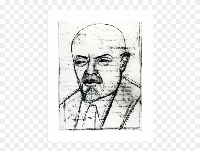 Portrait Of Vladimir Lenin - Sketch Clipart #3912964