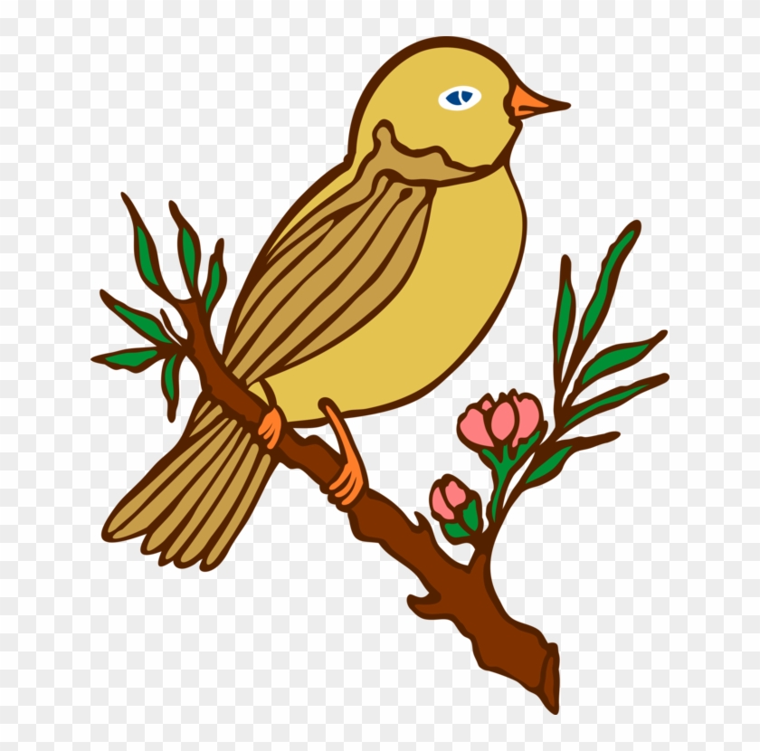 Lovebird Goose Cockatiel Poetry - Bird Drawing With Flower Clipart #3913187