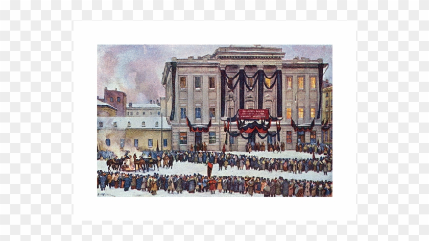 At The House Of Unions In The Days Of Lenin's Funeral - Painting Clipart