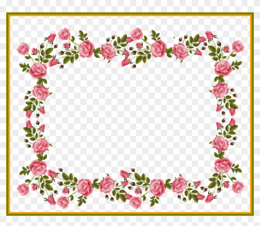 Appealing Pinkroses Scrapbooking Album Flower Frame - Vintage Rose Rose Vine Clipart #3913584
