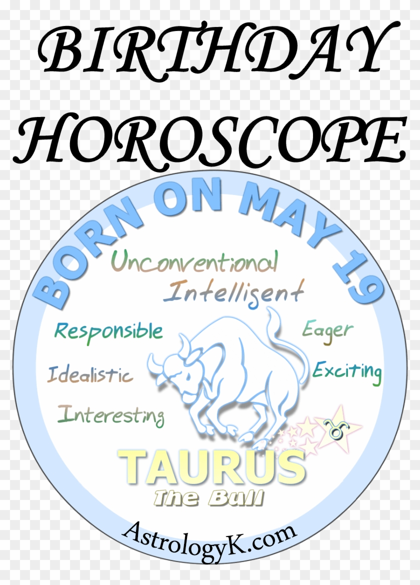 May 19 Birthday Horoscope - 19 May Zodiac Sign Clipart #3913585