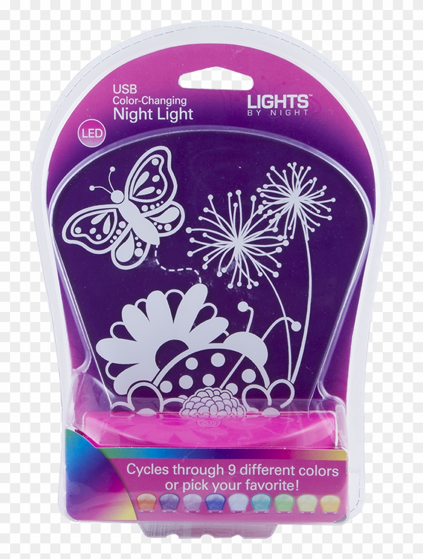 Lights By Night Color-changing Nightlight, Butterfly - Artificial Nails Clipart #3913905