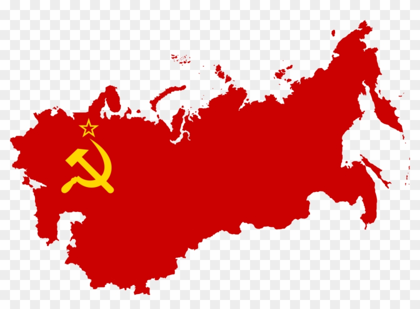 Soviet Flag Png - Soviet Union Flag Map Clipart #3914080