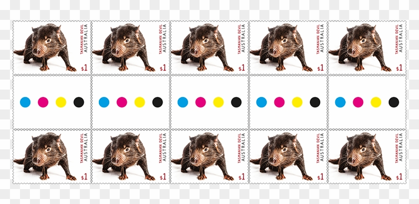 Gutter Strip 10 Australian Fauna $1 Tasmanian Devil Clipart