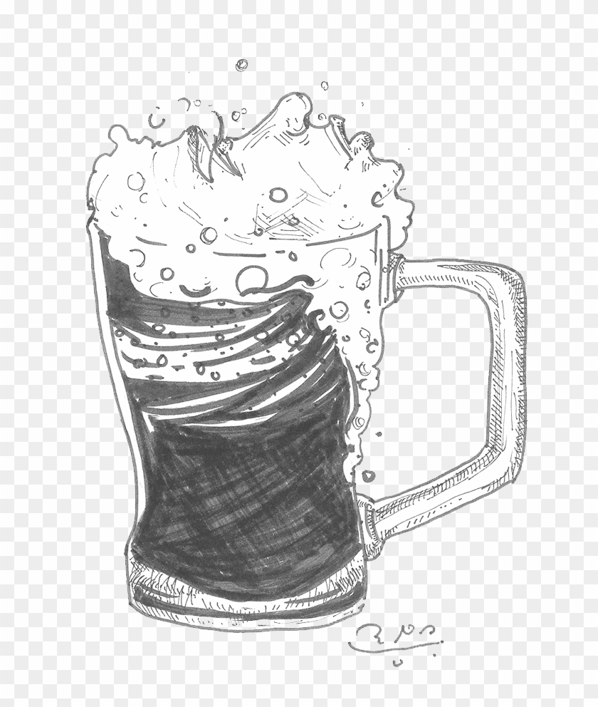 Post- Happy Hour - Sketsa Beer Clipart #3914920