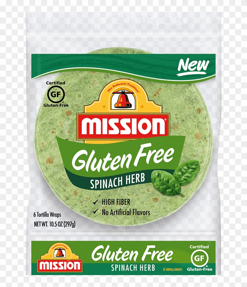 Gluten Free Spinach Herb Tortilla Wraps - Grated Parmesan Clipart