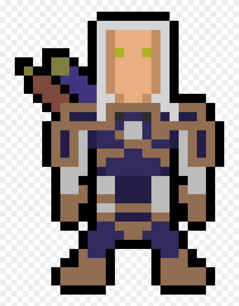 [cc]witcher Geralt Pixel Art Experiment - Imagenes De Superheroes En Cuadricula Clipart