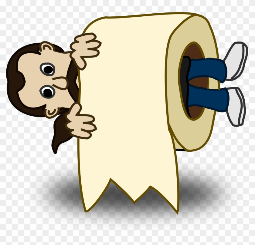 Toilet Roll Paper Man Rolled - Man In A Roll Clipart #3916594