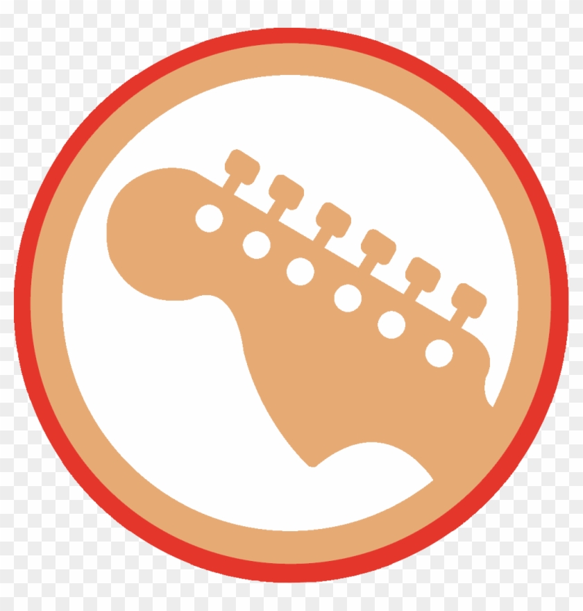 Guitar Headstock Icon Colour Clipart
