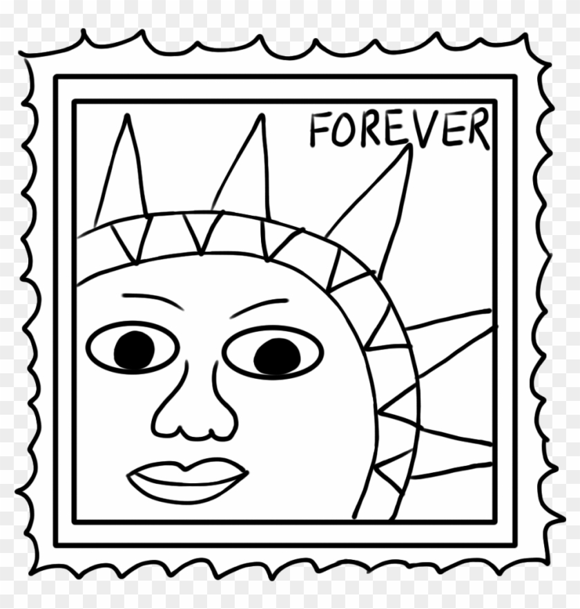 Vector Stamp - Postage Stamp Clip Art Black And White - Png Download