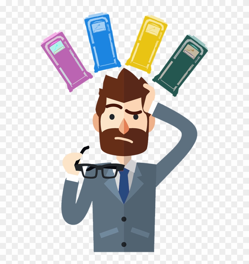 We're Here To Help You Decide Which Portable Toilet - Cartoon Clipart #3917803