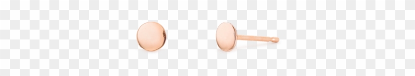Solid Rose Gold Thumbtack Studs - Circle Clipart