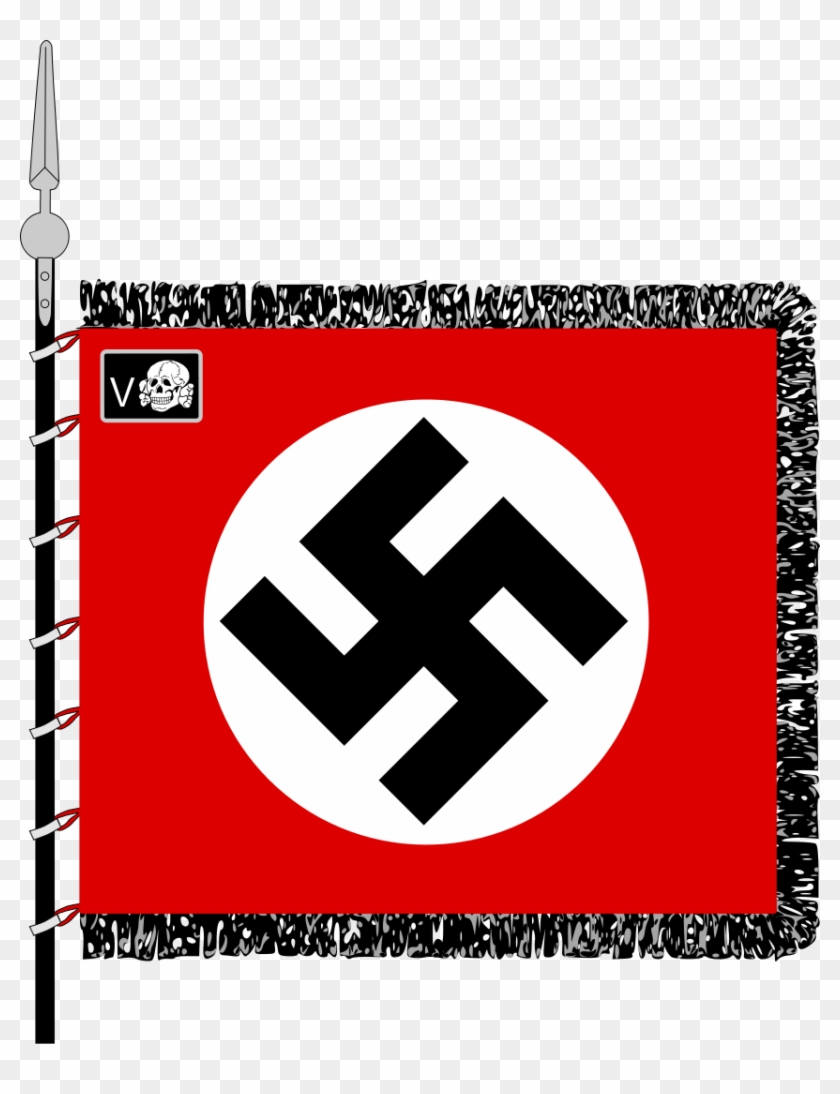 Ss Totenkopf Sturmbannfahne - Germany Flag 1930 1940 Clipart #3919236