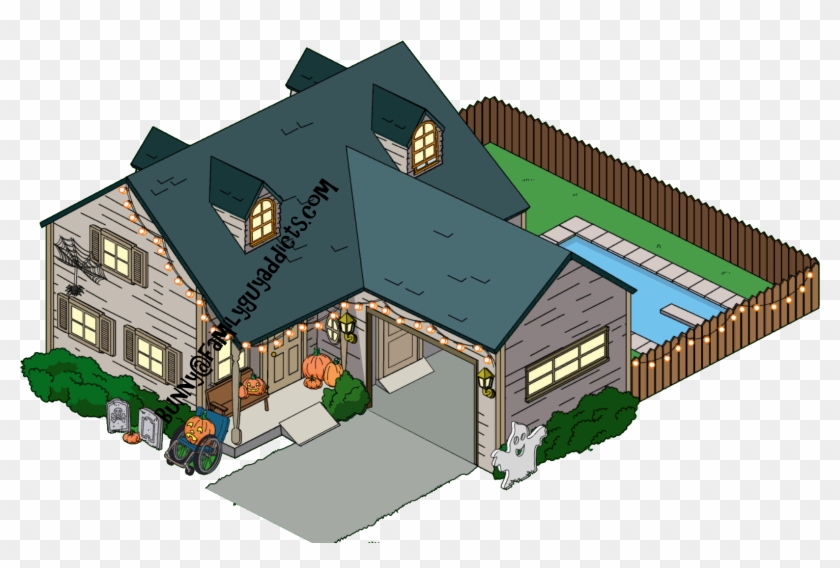 Swanson House Halloween Decorations - Family Guy Joe Swanson House Clipart
