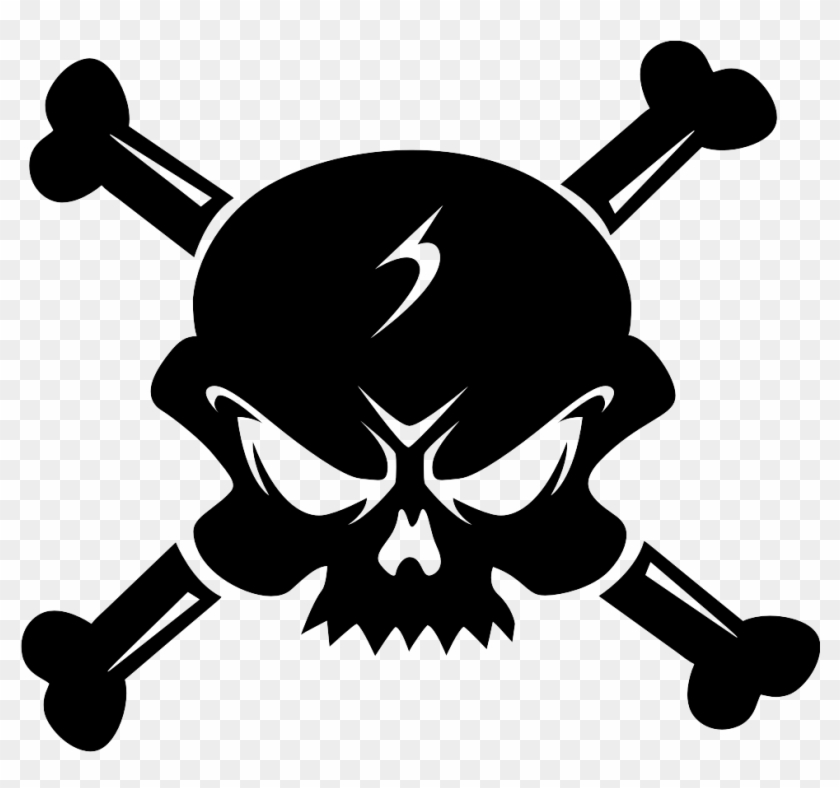 Aufkleber Motorrad / Auto Knochenkopf Totenkopf - Sticker Clipart