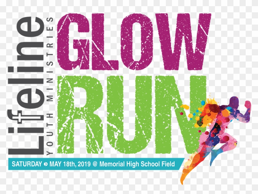 Lifeline Glow Run Logo - Graphic Design Clipart
