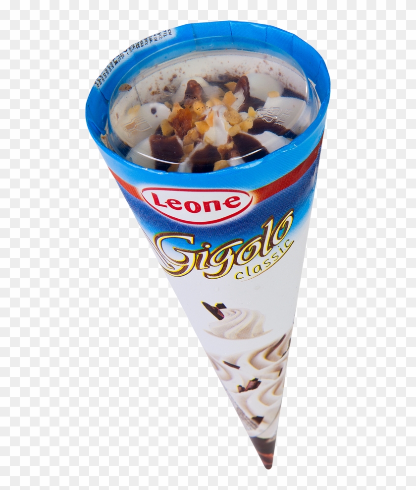 Classic Ice Cream Cone Has A Delicious Vanilla Flavour - Gelato Clipart #3921202