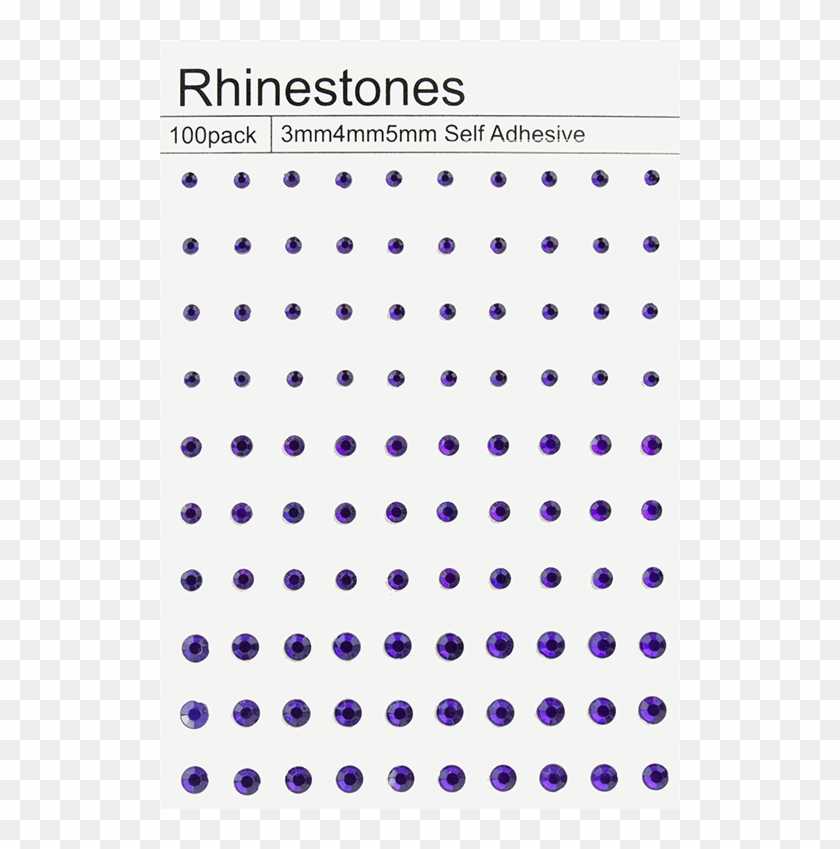 100 Self Adhesive Rhinestones - Polka Dot Clipart #3921236