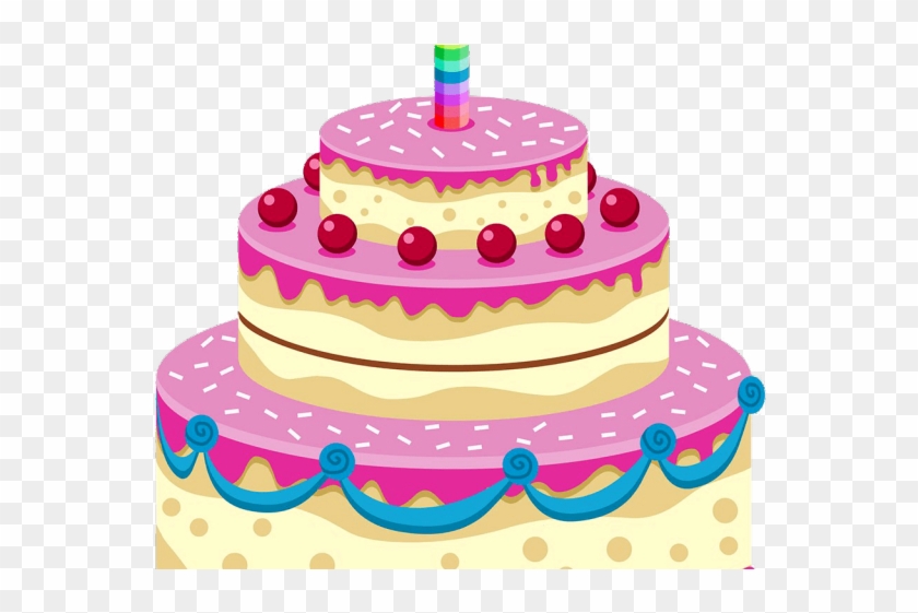 Cartoon Cake - Happy Birthday Cake Sticker Clipart