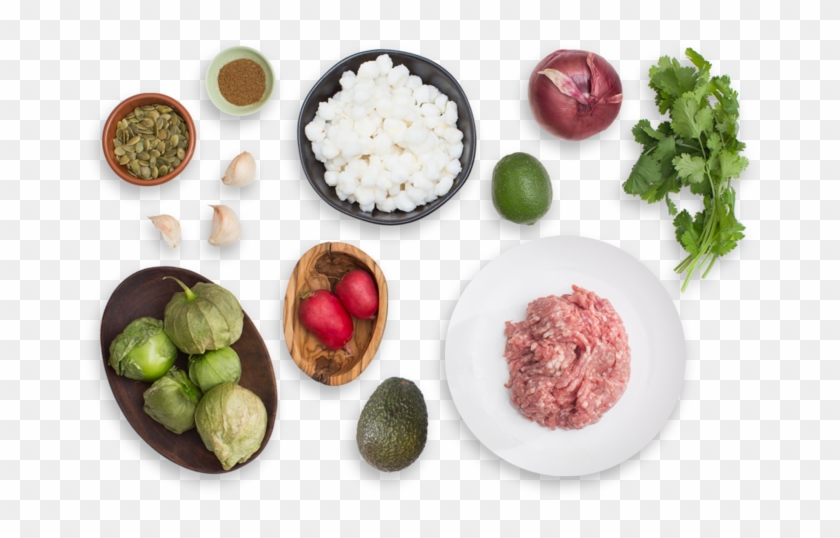 Pork & Tomatillo Pozole With Hominy, Avocado & Radishes - White Rice Clipart