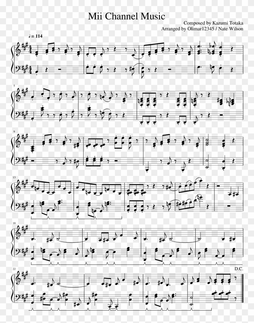 Mii Channel - Partition Perfect Piano Clipart