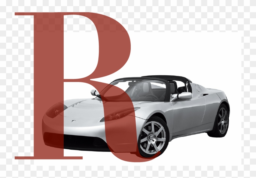 R For The Tesla Roadster - Supercar Clipart #3922515
