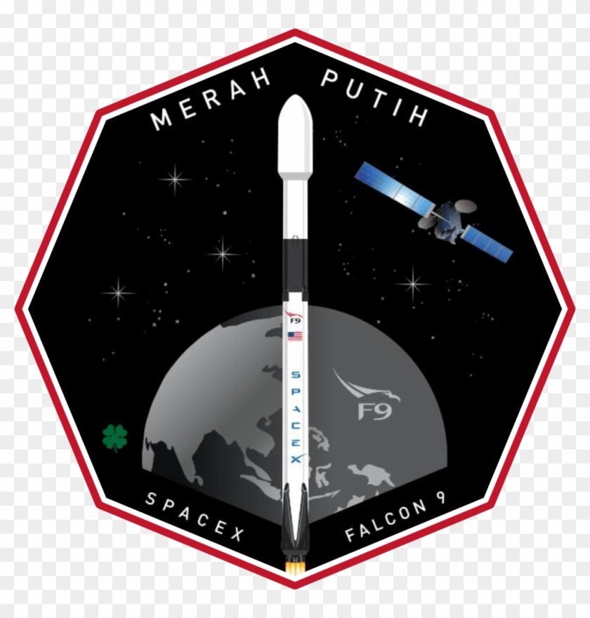 Falcon 9 Merah Putih Clipart