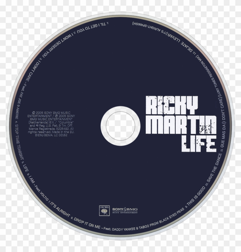 Ricky Martin Life Cd Disc Image - Duffy Rockferry Clipart #3923949