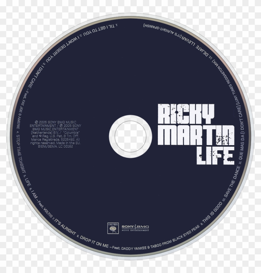 Ricky Martin Life Cd Disc Image - Duffy Rockferry Clipart