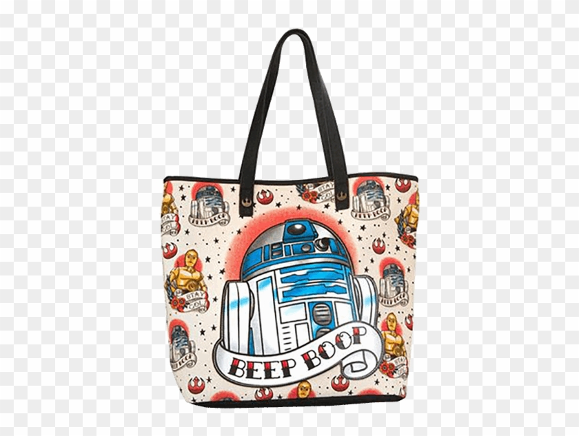 Apparel - Loungefly Star Wars R2d2 Tattoo Applique Tote Clipart