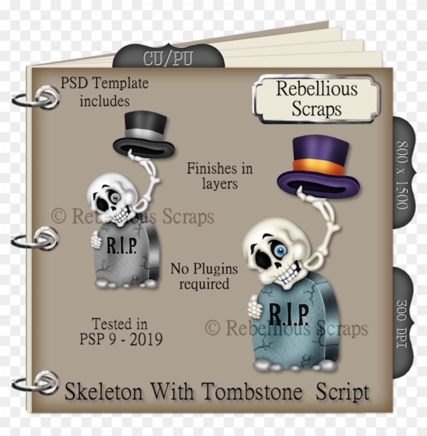 Skeleton With Tombstone - Psp9 Scripts Bomb Clipart #3924630